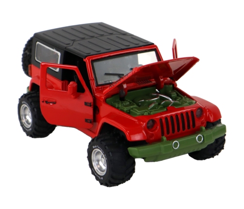 Off-Road Car Battery Powered Friction Drive Metal Red 1:32