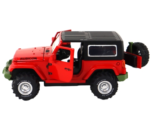 Off-Road Car Battery Powered Friction Drive Metal Red 1:32