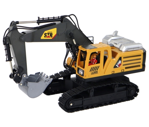 Construction Vehicle Remote Controlled Excavator RC 14 Channels Yellow 1:14