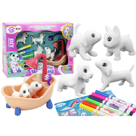 Artistic Kit DIY Bathing Salon For Dogs, Figurines, Markers