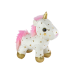 Unicorn Plush Sleeping Animal Lullaby White With Stars Set