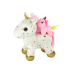 Unicorn Plush Sleeping Animal Lullaby White With Stars Set