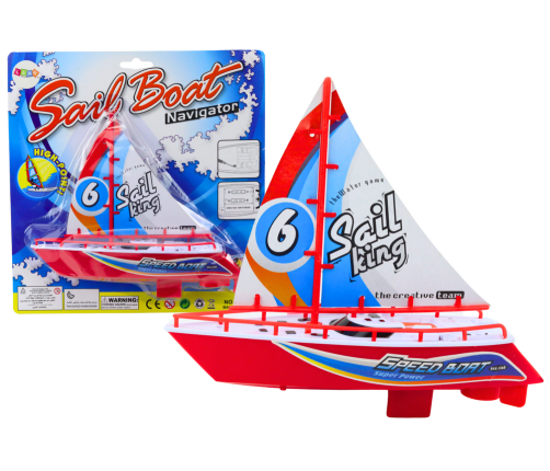 Floating Boat Battery Powered Water Toy Red