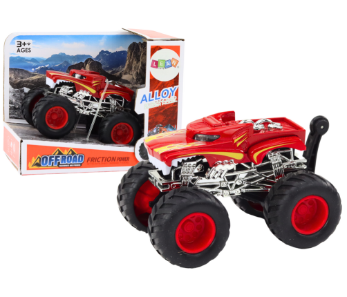 Toy Car Off-Road Vehicle Big Rubber Wheels Red