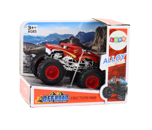 Toy Car Off-Road Vehicle Big Rubber Wheels Red