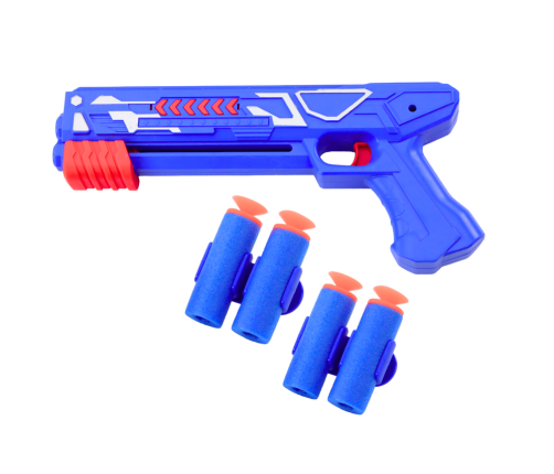 2in1 Dart Gun Airplane Launcher Blue