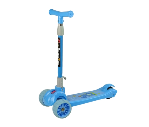 Tricycle Balance Scooter Luminous Blue Wheels Crocodile