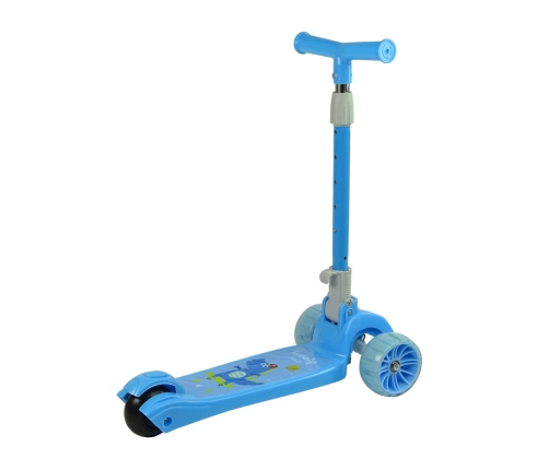 Tricycle Balance Scooter Luminous Blue Wheels Crocodile