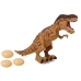 Battery Operated Dinosaur Tyrannosaurus Lays Eggs Brown with Steam