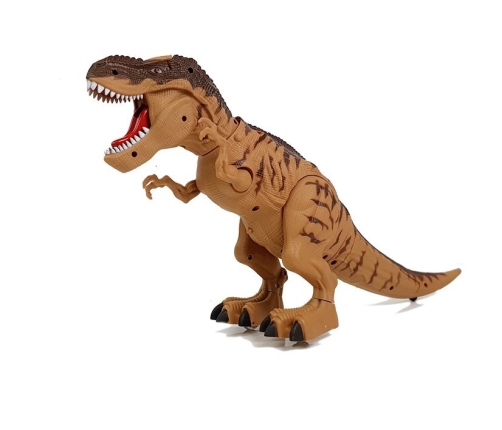 Battery Operated Dinosaur Tyrannosaurus Lays Eggs Brown with Steam