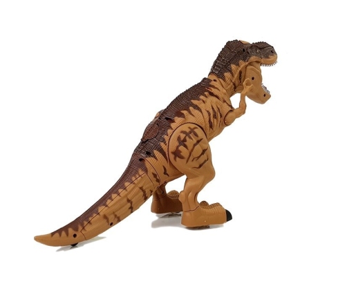 Battery Operated Dinosaur Tyrannosaurus Lays Eggs Brown with Steam