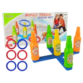 Handball Game Hoop Throw Coloured Bottles Points