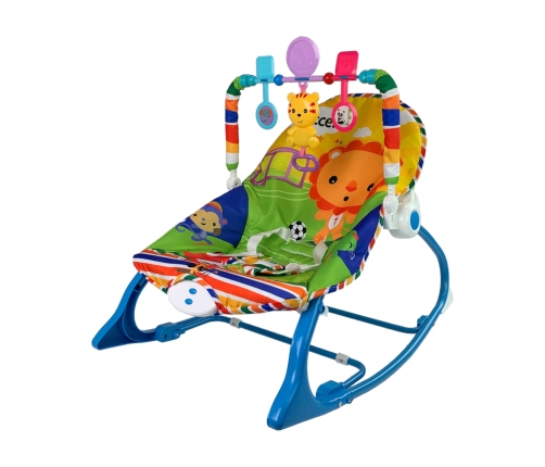 Rocking Chair 2in1 Blue Tiger Sounds Vibration