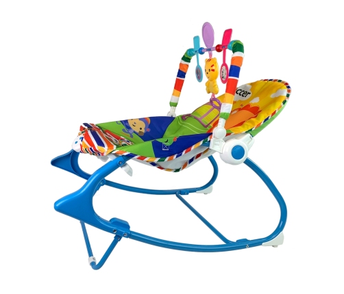 Rocking Chair 2in1 Blue Tiger Sounds Vibration