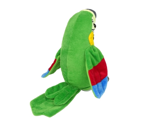 Interactive Talking Green Parrot Repeating Words