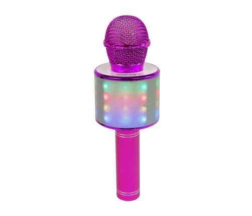 Wireless Microphone USB Speaker Karaoke Recording Model WS-858 Pink