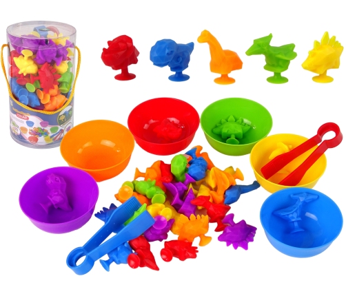 Educational colour sorting toy Dinosaurs 30 pieces