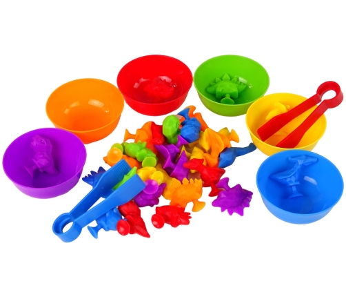 Educational colour sorting toy Dinosaurs 30 pieces