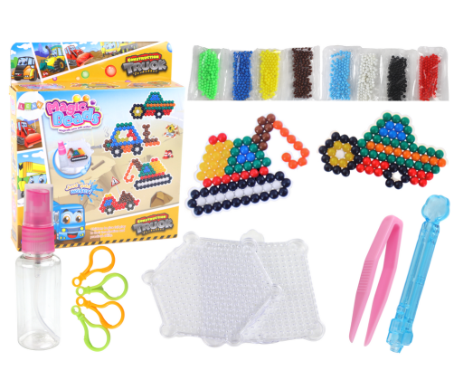 DIY Water Beads Set Magic Beads 8 Colors Construction Vehicles