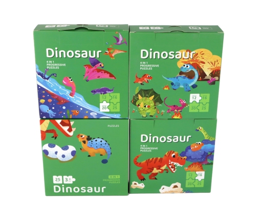 Puzzle Dinosaur World 4 in 1 Puzzle Dinosaurs 4 Pictures 73 Pieces.