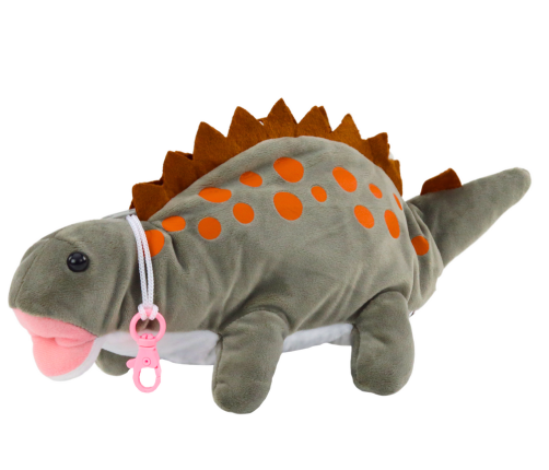 Plush Dinosaur Pencil Case Storage Box Pendant Gray