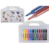 Set of Colored Acrylic Markers in a Suitcase, 12 Pieces