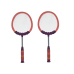 Set of 2 Badminton rackets, 2 Badminton shuttles, pink