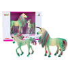 Collectible Figurines Unicorn with Little Green 2 pcs