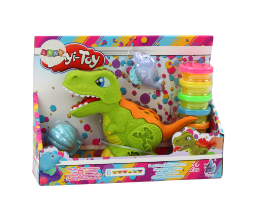 Dinosaur Playdough Set 6 Colors Dolphin Molds Scallop