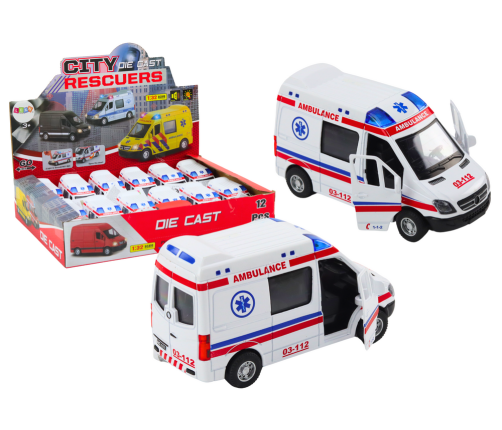 Ambulance Ambulance 1:32 Opening Doors Lights Sounds Drive White