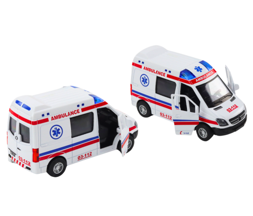 Ambulance Ambulance 1:32 Opening Doors Lights Sounds Drive White