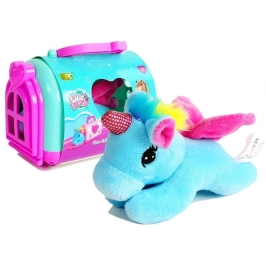 Pony Unicorn Horse with Transporter Mascot in a Suitcase