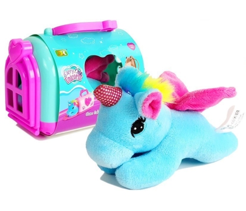 Pony Unicorn Horse with Transporter Mascot in a Suitcase