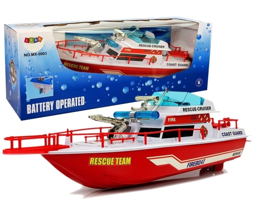 Rescue Boat Battery Boat 4 Directions Red