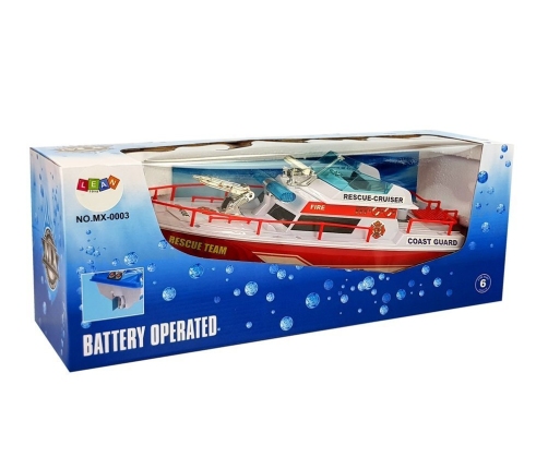 Rescue Boat Battery Boat 4 Directions Red