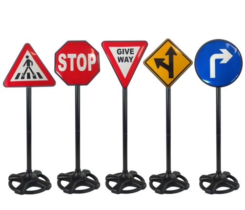 Big Set of Educational Road Signs 82 cm