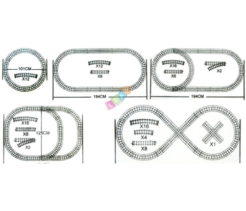 Fenfa Electric Train Set 5 Wagons Accessories