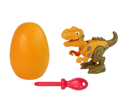 Dinosaur Tyrannosaurus Rex set with Egg DIY Screwdriver Orange