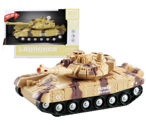 Military Tank Army 1:20 Brown Moro Sound Lights