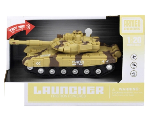 Military Tank Army 1:20 Brown Moro Sound Lights