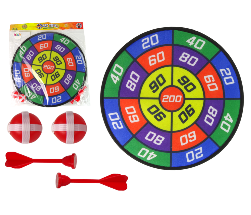 Shield Dart Game + Darts and Velcro balls