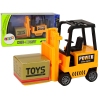 Orange forklift truck