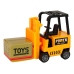 Orange forklift truck