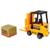 Orange forklift truck