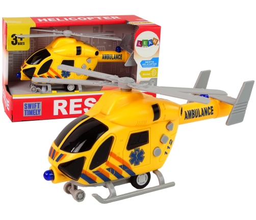 Ambulance Rescue Helicopter Yellow Sound Lights Propellers