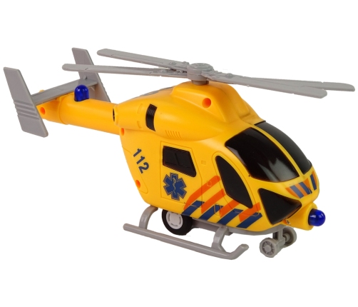 Ambulance Rescue Helicopter Yellow Sound Lights Propellers