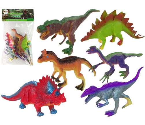 Dinosaur Figurines Colored 6 Pieces