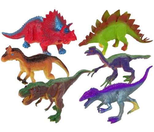 Dinosaur Figurines Colored 6 Pieces