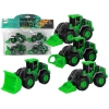 Farm Vehicle Set Green Tractors 4 Pieces