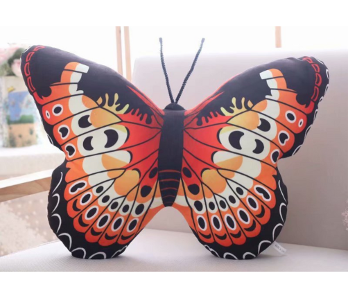 Mascot Plush Butterfly Red Pillow 40 x 30 cm